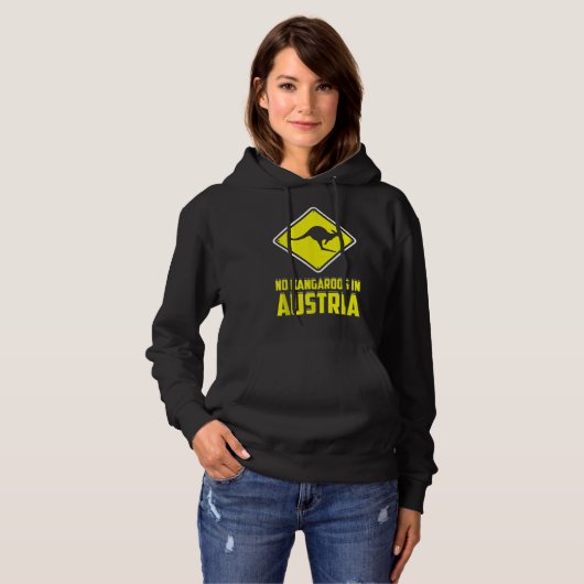Pull À Capuche No Kangaroos En Autriche Symbole Jaune Drôle T-shi (Devant entier)