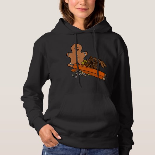 PULL À CAPUCHE NOËL AMUSANT TEE. HOMME, CINNAMON ET F (Devant)