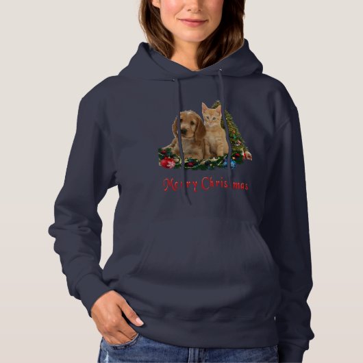 Pull À Capuche Noël animal (Devant)