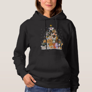 Pull À Capuche Noël Chien arbre Noël Amoureux des chiens Noël Lum