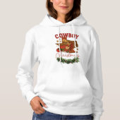 Pull À Capuche Noël Cowboy (Devant)