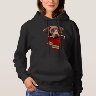 Pull À Capuche Noël En Juillet Labrador Lunettes de soleil Amoure