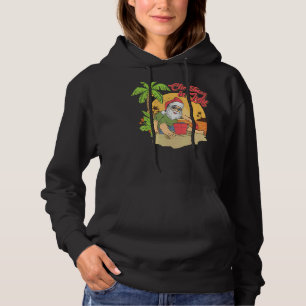 Pull À Capuche Noël En Juillet Plage Santa Claus Été Solstique