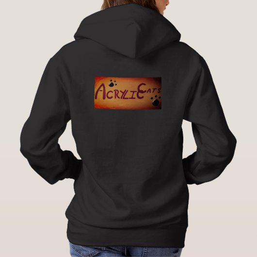 Pull À Capuche Noël Présent Chat surprise (Dos)