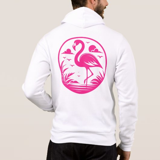 Pull À Capuche Nœud de flamant rose-68730 (Dos)