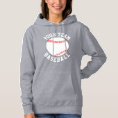 Pull À Capuche Nom d'équipe de baseball personnalisé ou texte Spo (Devant)