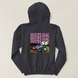 Pull À Capuche Nom et numéro de voiture de course personnalisés