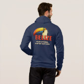 Pull À Capuche Nom et texte personnalisés BELIZE Toucan (Dos entier)
