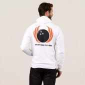 Pull À Capuche Nom et texte personnalisés Boule de Bowling avec f (Dos entier)