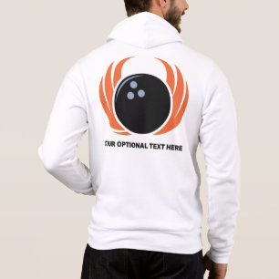 Pull À Capuche Nom et texte personnalisés Boule de Bowling avec f
