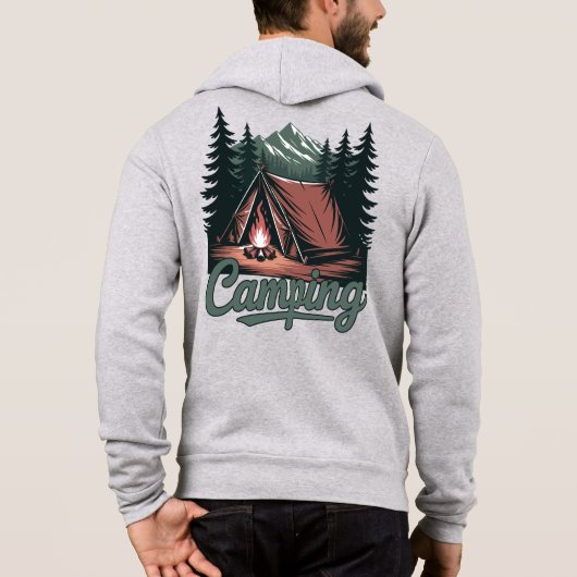 Pull À Capuche Nom personnalisé Camping (Dos)