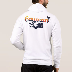 Pull À Capuche Nom Personnalisé Cayman Islands Scuba Diver