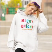 Pull À Capuche Nom personnalisé Noël Présent Blanc féminin
