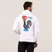 Pull À Capuche Nom personnalisé Portugais Rooster (Dos entier)