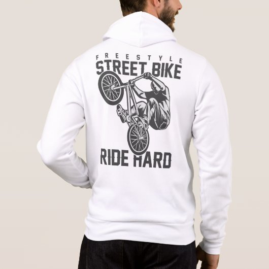 Pull À Capuche Nom personnalisé Vélo de rue (Dos)