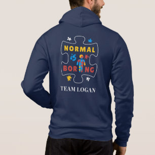Pull À Capuche Normal est ennuyeux Autisme Sensibilisation Famill