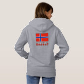 Pull À Capuche Norvège et drapeau norvégien (Dos entier)