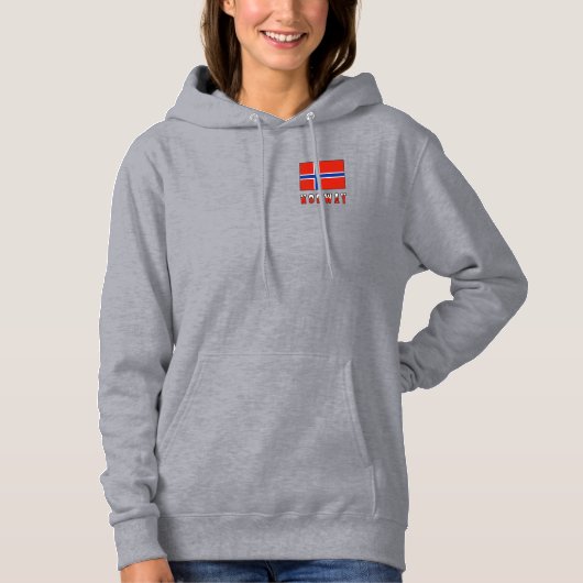 Pull À Capuche Norvège et drapeau norvégien (Devant)