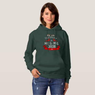 Pull À Capuche Notre premier Noël en tant que M. et Mme Newlywa