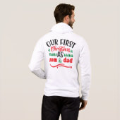 Pull À Capuche Notre premier Noël en tant que Maman & Papa (Dos entier)