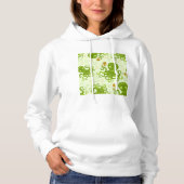 Pull À Capuche Octopes Vertes Avec Fleurs (Devant)