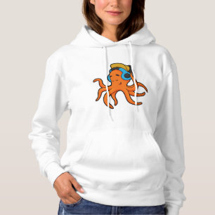 Pull À Capuche Octopus en musique avec casque