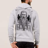 Pull À Capuche Odin Allfather Norse Mythology Sketch Art Hoodie (Dos)