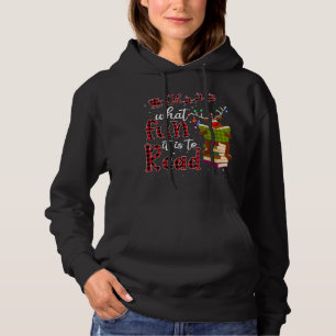 Pull À Capuche Oh Quel Amusement C'Est De Lire Noël Mignonne Rein
