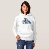 Pull À Capuche Oie bleue hiver Hanukkah Noël (Devant entier)