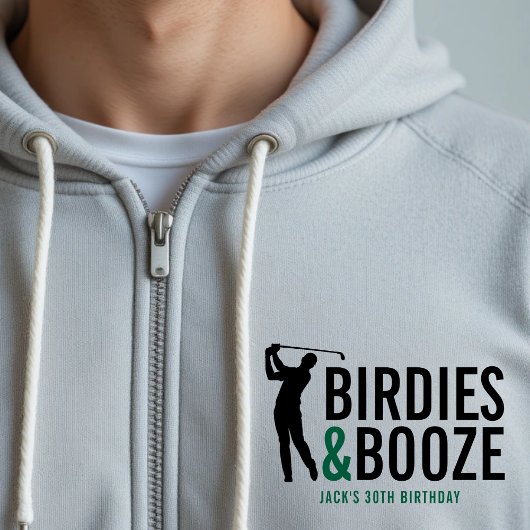 Pull À Capuche Oiseaux et Boissons Club de golf adulte Membre Ann