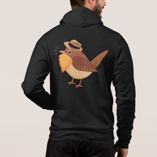 Pull À Capuche Oiseaux intrus Zipper (Dos)