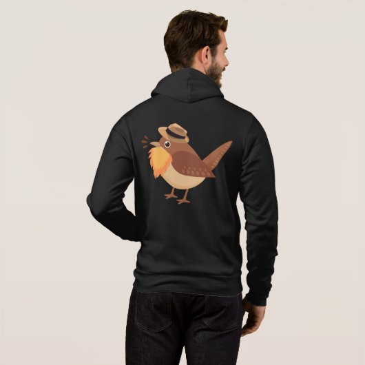 Pull À Capuche Oiseaux intrus Zipper (Dos entier)