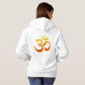 Pull À Capuche Om Mantra Symbole Yoga Or Soleil double face femme (Dos entier)