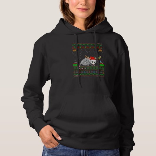 Pull À Capuche Opossum Santa Hat Correspondante Opossum Vilaire N (Devant)