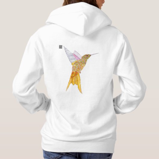 Pull À Capuche Orange Hummingbird  (Dos)