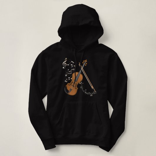 Pull À Capuche Orchestre Joueur violon Cadeau Instrument de musiq (Design devant)
