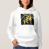 Pull À Capuche Orchidée jaune Fleur tropicale Botanique (Devant)