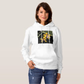 Pull À Capuche Orchidée jaune Fleur tropicale Botanique (Devant entier)