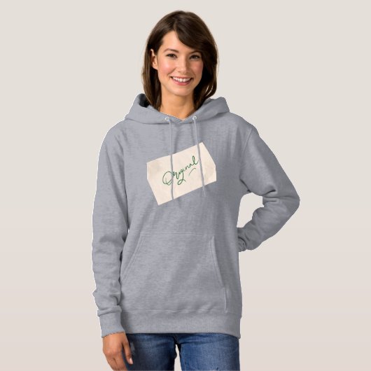 Pull À Capuche Original 1 Sweat-shirt à capuche pour femmes Gris (Devant entier)