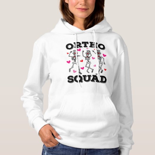 Pull À Capuche Ortho Squad Danser Squelette Valentine Femmes (Devant)
