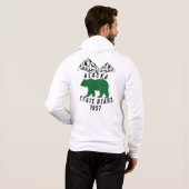 Pull À Capuche Ours de l'État d'Alaska Design Rétro Blanc 1957 (Dos entier)