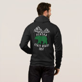 Pull À Capuche Ours de l'État d'Alaska Design Rétro Noir 1957 (Dos entier)