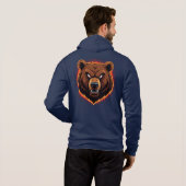 Pull À Capuche Ours puissant – Force brute de la nature (Dos entier)