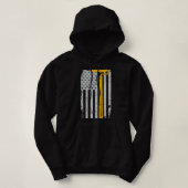 Pull À Capuche Paint Paint Painter Distressed drapeau américain (Design devant)
