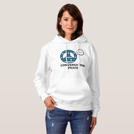 Pull À Capuche Paix de la conversation (Devant entier)