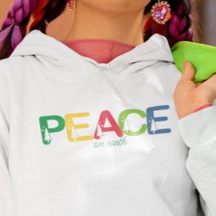 Pull À Capuche Paix sur Terre multicolore
