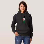 Pull À Capuche Palestine Drapeau Palestinien Carte Hommes Femmes (Devant entier)