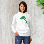 Pull À Capuche Palmier Tropical Silhouette Green Island Beach