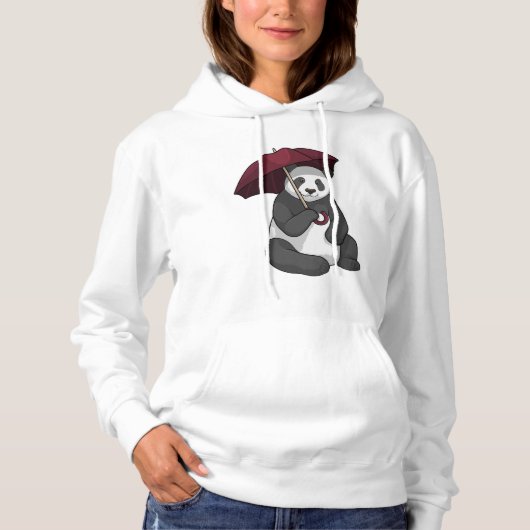 Pull À Capuche Panda à la pluie avec parapluie (Devant)