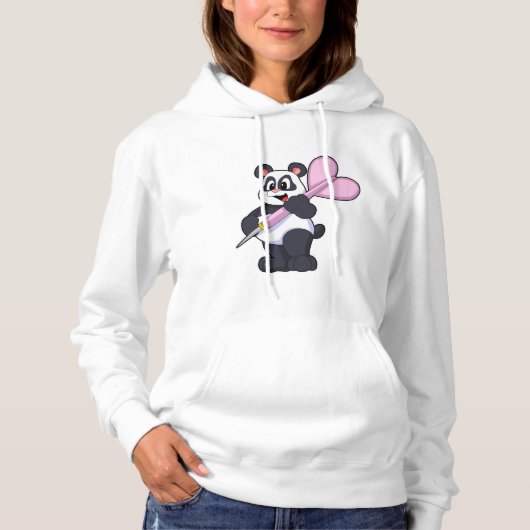 Pull À Capuche Panda aux fléchettes avec Dart (Devant)